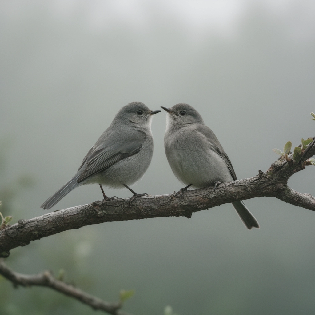 Tenir ensemble — deux oiseaux sur une branche